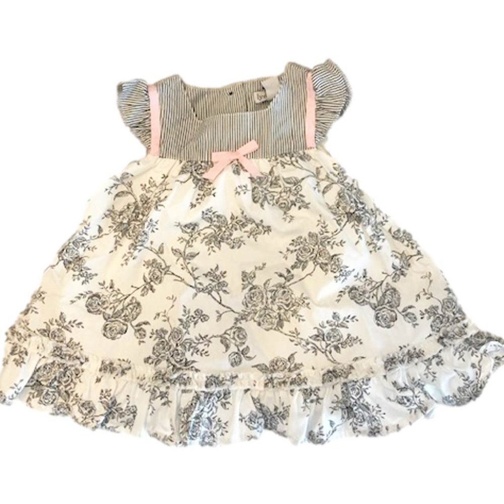 Black and White Toile Dress 6 months NWT